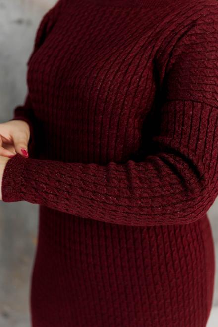 Сукня бордо з люрексом Андреа