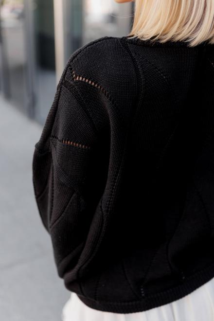 Кардиган женский ажурный черный