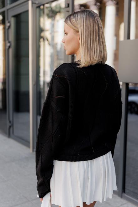 Кардиган женский ажурный черный