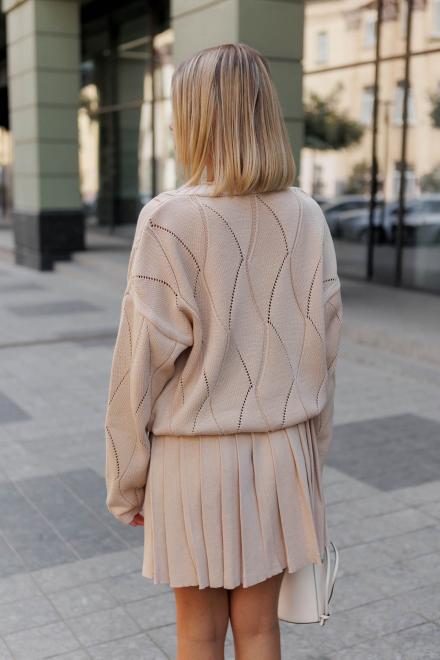 Кардиган женский ажурный бежевый