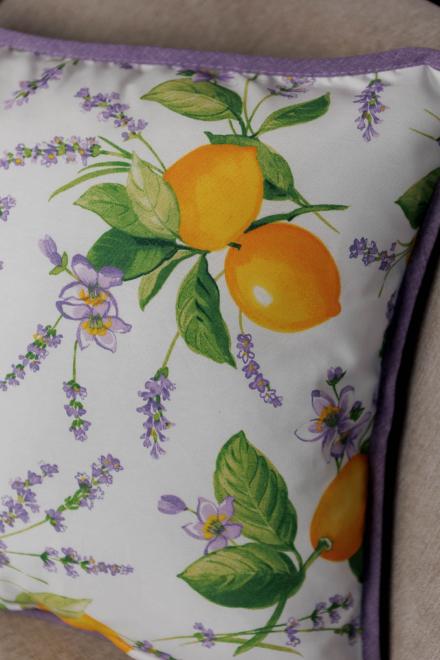 Декоративная подушка 45х45,Lemons & Lavender