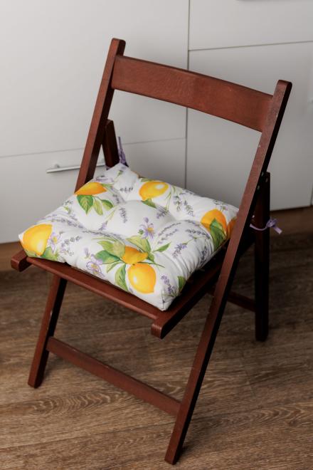 Подушка на стілець 40х40, Lemons & Lavender