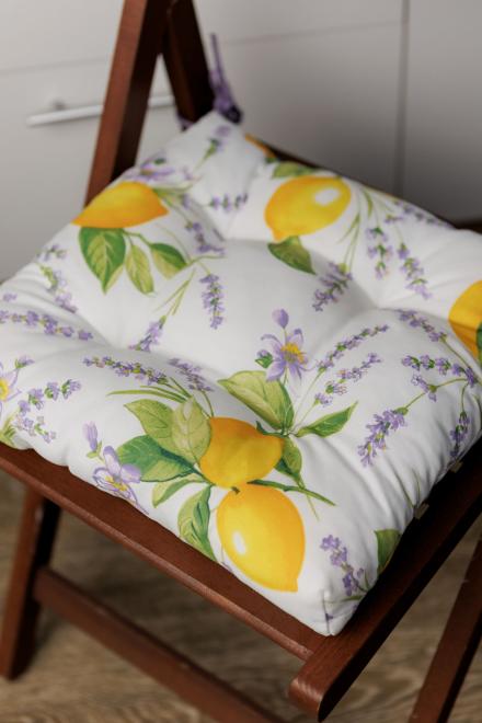 Подушка на стілець 40х40, Lemons & Lavender