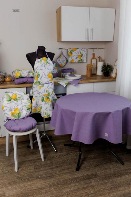 Скатерть на стол "Lemons & Lavender" Лаванда Круглая