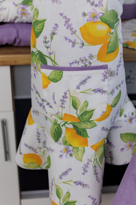 Фартук для кухни  "Lemons & Lavender"