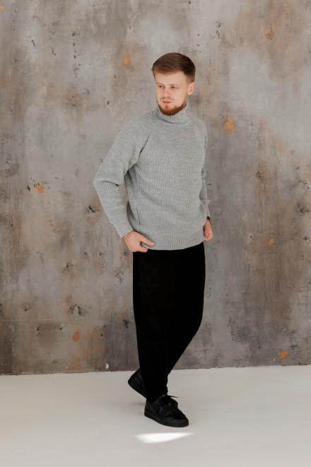 Чоловічий гольф светр сірий