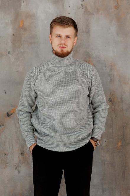 Чоловічий гольф светр сірий