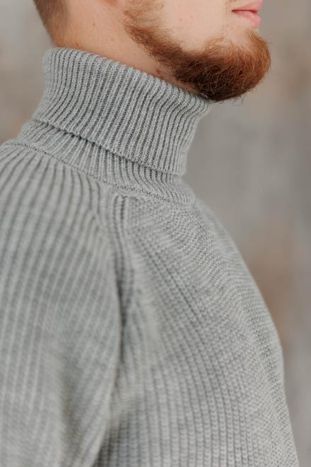 Чоловічий гольф светр сірий