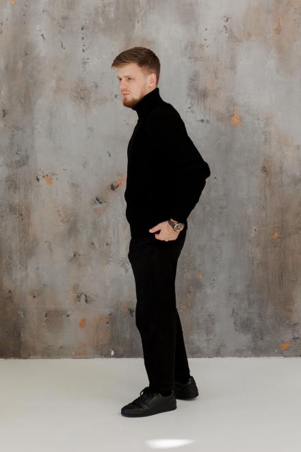 Чоловічий гольф светр чорний