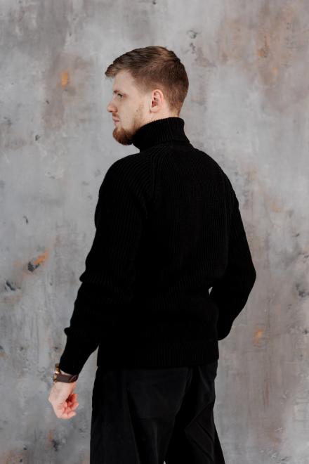 Чоловічий гольф светр чорний