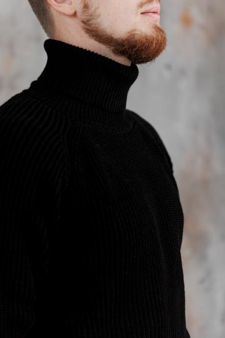 Чоловічий гольф светр чорний