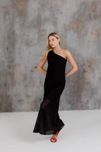 Жіноча сукня на одно плече Грація чорна
