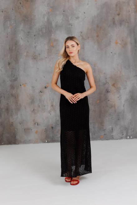 Жіноча сукня на одно плече Грація чорна