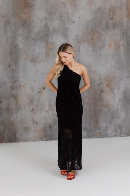 Жіноча сукня на одно плече Грація чорна