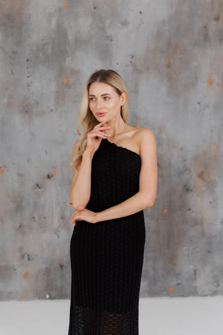 Жіноча сукня на одно плече Грація чорна