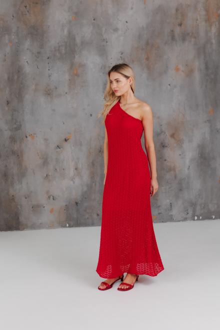 Жіноча сукня на одно плече Грація червона