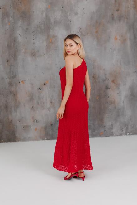 Жіноча сукня на одно плече Грація червона