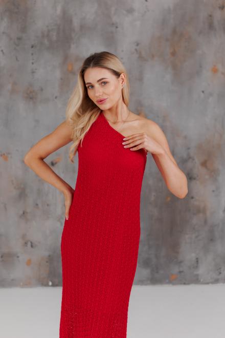 Жіноча сукня на одно плече Грація червона
