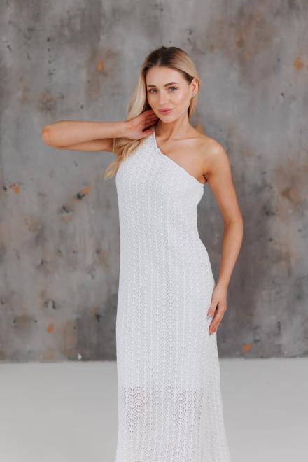 Жіноча сукня на одно плече Грація біла