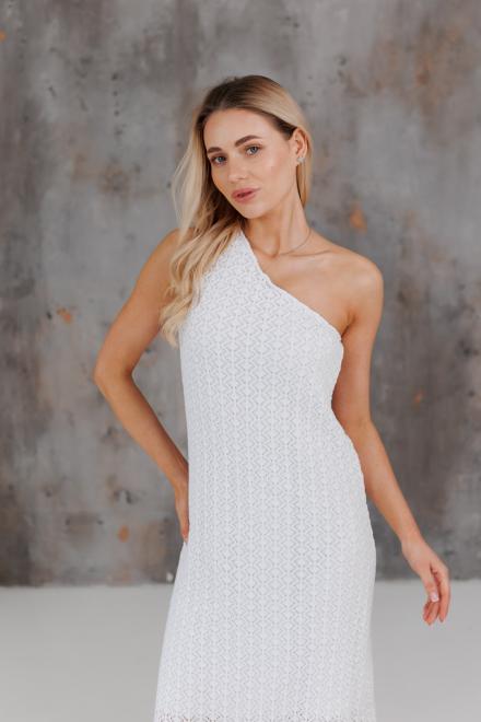 Жіноча сукня на одно плече Грація біла