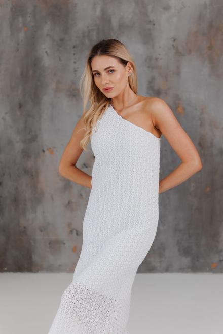 Жіноча сукня на одно плече Грація біла