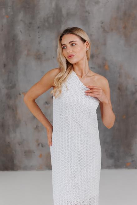 Жіноча сукня на одно плече Грація біла