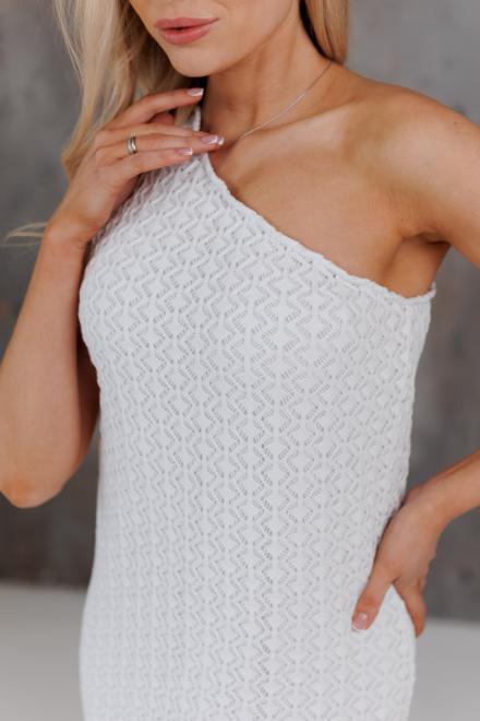 Жіноча сукня на одно плече Грація біла