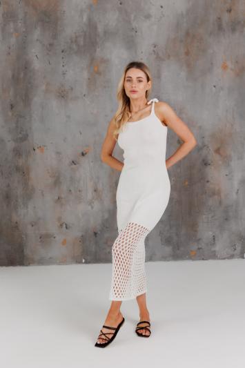 Жіноча в'язана сукня Жюстин молочна