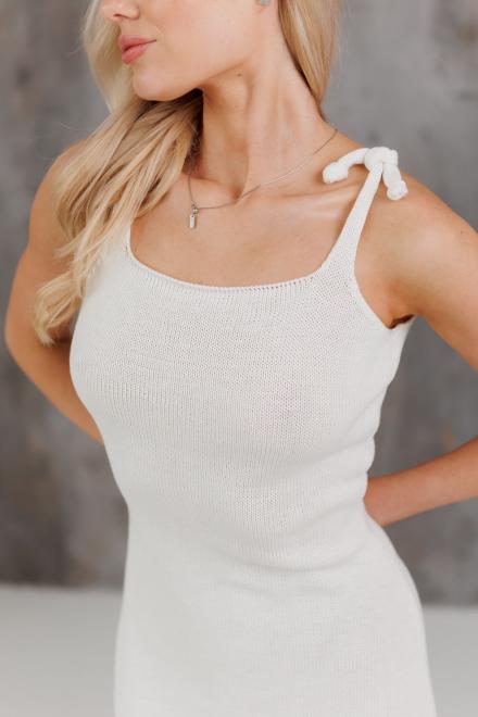 Жіноча в'язана сукня Жюстин молочна