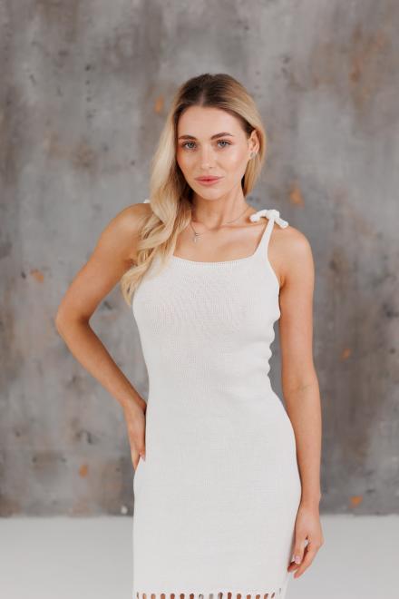 Жіноча в'язана сукня Жюстин молочна