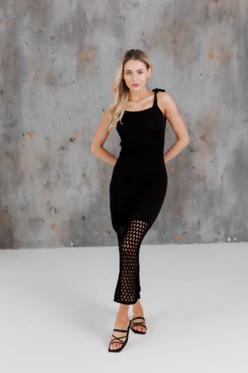 Жіноча в'язана сукня Жюстин чорна