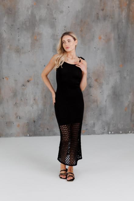 Жіноча в'язана сукня Жюстин чорна