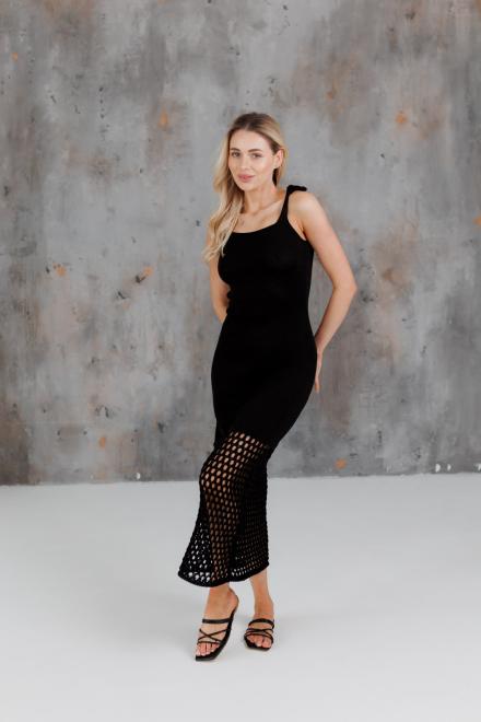 Жіноча в'язана сукня Жюстин чорна