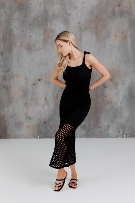 Жіноча в'язана сукня Жюстин чорна