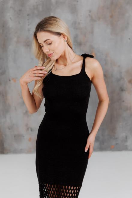 Жіноча в'язана сукня Жюстин чорна