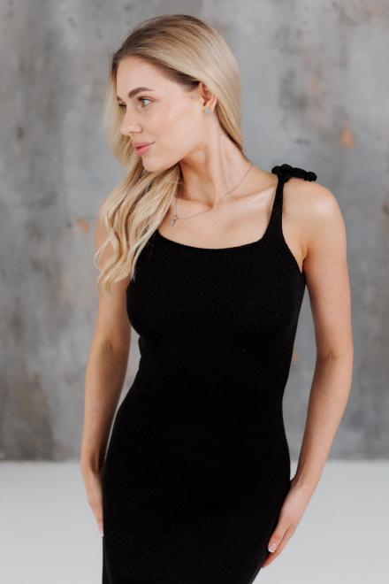Жіноча в'язана сукня Жюстин чорна