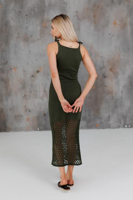 Жіноча в'язана сукня Жюстин олива