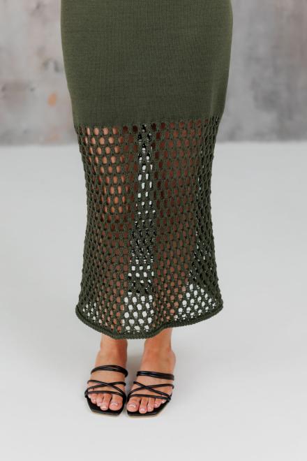 Жіноча в'язана сукня Жюстин олива