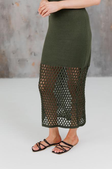 Жіноча в'язана сукня Жюстин олива