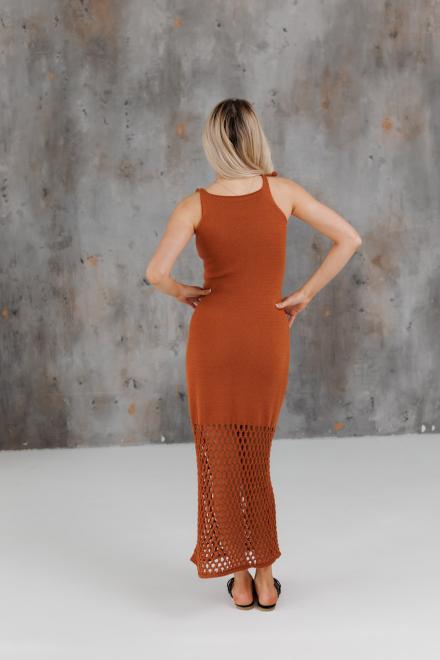 Жіноча в'язана сукня Жюстин бурштинова