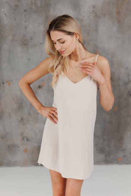 Жіноча сукня-комбінація молочна