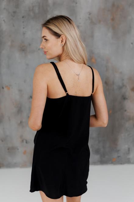 Жіноча сукня-комбінація чорна