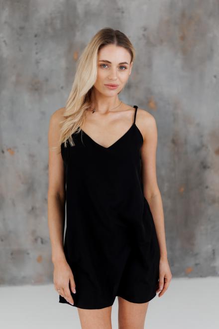 Жіноча сукня-комбінація чорна