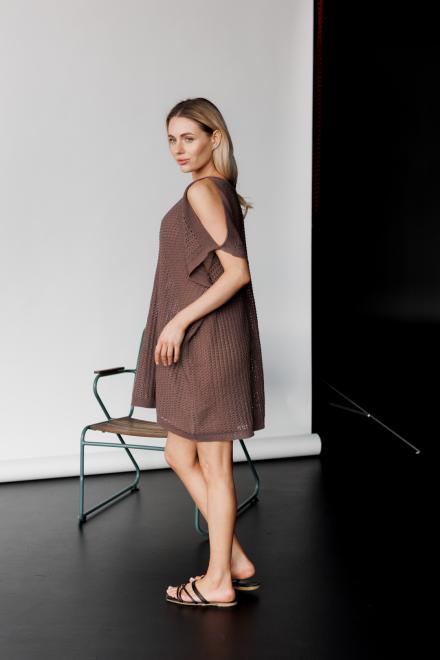 В'язана туніка Тренд шоколад