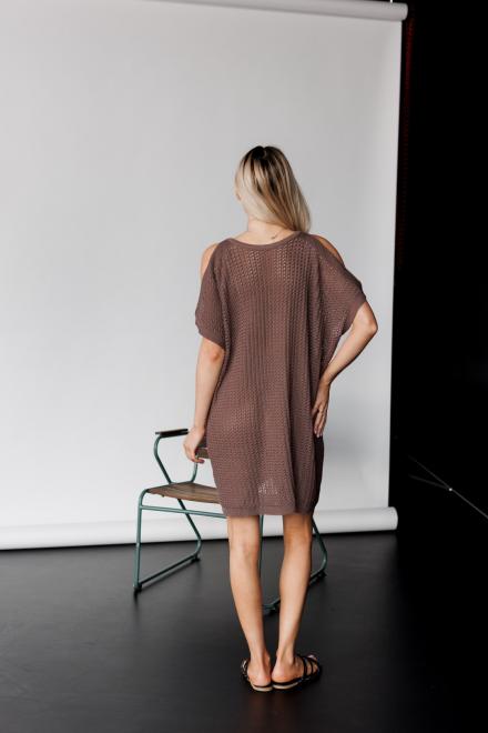 В'язана туніка Тренд шоколад