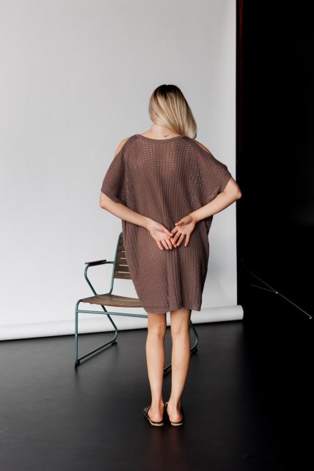 В'язана туніка Тренд шоколад