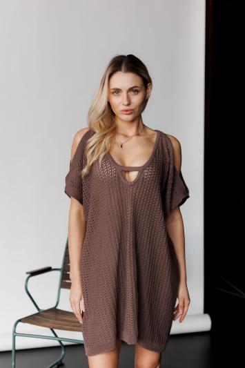 В'язана туніка Тренд шоколад В'язана туніка Тренд шоколад