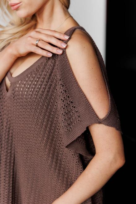 В'язана туніка Тренд шоколад
