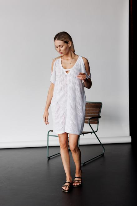 В'язана туніка Тренд біла