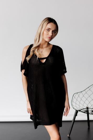 В'язана туніка Тренд чорна В'язана туніка Тренд чорна